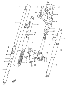 K125 Вилка передней оси