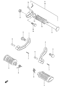 GN125 Подножки
