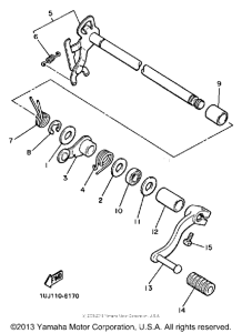 YX600T Вал переключения