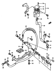 DR750 Задний тормозной цилиндр