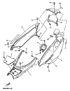 YP150D Боковые обтекатели