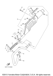 TT250R Выхлопная система