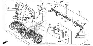 CB1100 (ABS) Корпус Дросселя