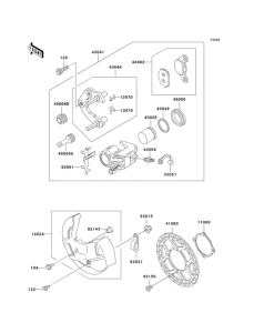 KDX125 Передние тормоза