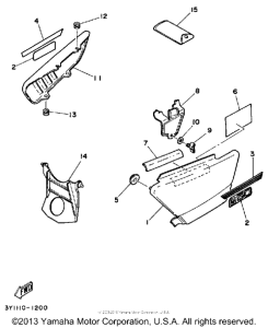 XT250KC Side cover - tool