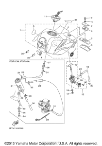 TW200W1 Топливный бак