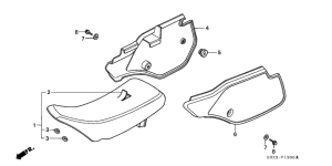 CR80R Seat / side cover