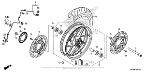 VFR800F Переднее колесо