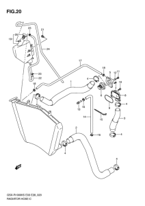 GSX-R1000 Радиатор hose