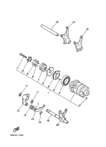 XT350'88 Shift cam. fork