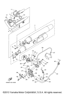 XV1600ARC Выхлопная система