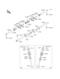 EJ800 Rocker arms / valves