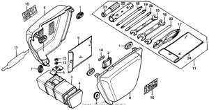 CB125S Side cover + tool