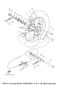YZ250N1 Переднее колесо