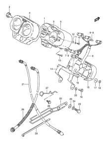 TS125 Спидометр-тахометр