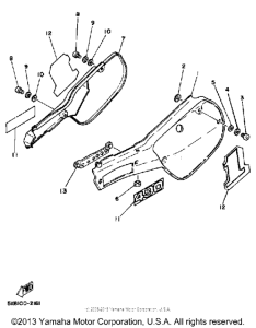 YZ490K Боковые обтекатели