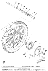 YZ175 Переднее колесо