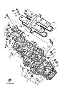 FZR1000 FZR1000F Головка цилиндров