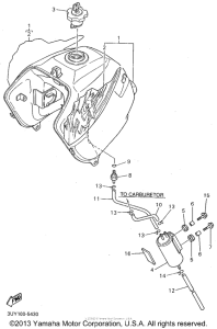 XT600EG Топливный бак