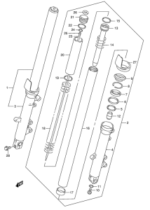 GSX600 Передняя вилка