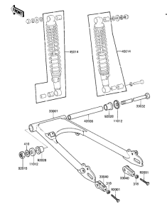 KZ1000 Swing arm / shock absorbers