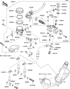 ZX600 Главный тормозной цилиндр