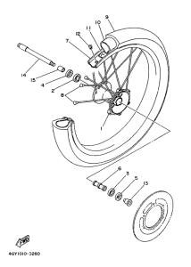 TT250R Переднее колесо