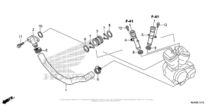 VT750C2B Патрубки охлаждения
