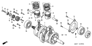 CB250 Crankshaft / piston
