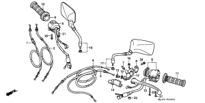 CB450S Handle lever / switch / cable