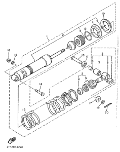 XT600H (33.OKW) Задняя подвеска