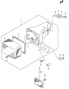DR200 Задний комбинированный сигнал