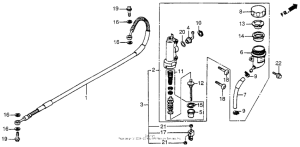 CR250R Rear brake master cylinder 87-89