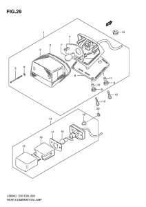 LS650 Задний комбинированный сигнал