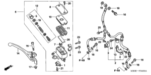 VTR1000F Fr. brake master cylinder