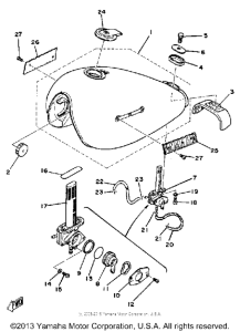 SR250H Топливный бак