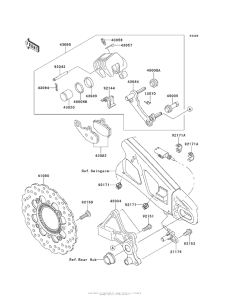 KLE650 Задний тормоз