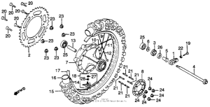 CR125R Переднее колесо