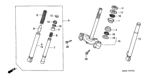 SK50M Front fork / steering stem