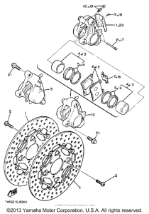FZR400U Передний суппорт