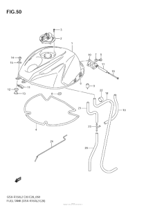 GSX-R750 Fuel Tank (Gsx-R750 L2 E28)