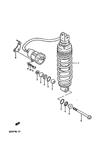 GSX550 Задние амортизаторы