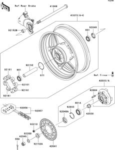 ZR750 Задняя ступица колеса