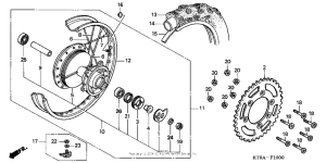 XR200R Переднее колесо