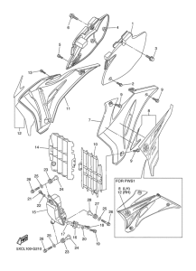 YZ250F Side cover & oil tank