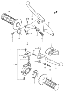 RM125 Рулевой переключатель