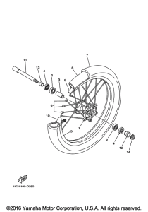 YZ125H2 Переднее колесо