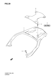 DL650 (ABS) Багажник