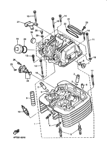 XT600E Головка цилиндров