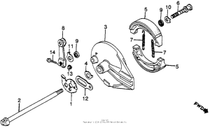XL500R Xl500r rear brake panel 82